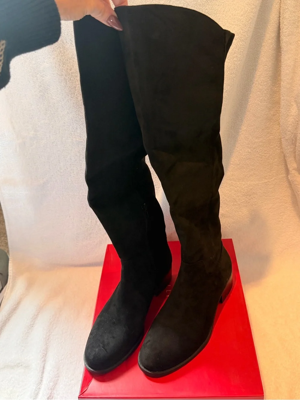 Kelly & Katie Black Over-the-Knee Suede Boots